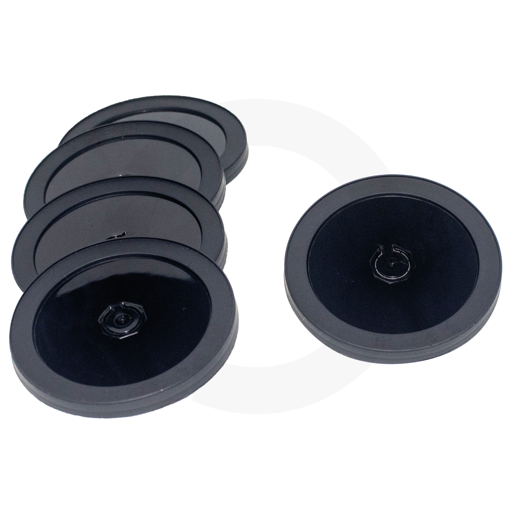 80mm PP Plastic Black O Hole Lid 1000/ctn