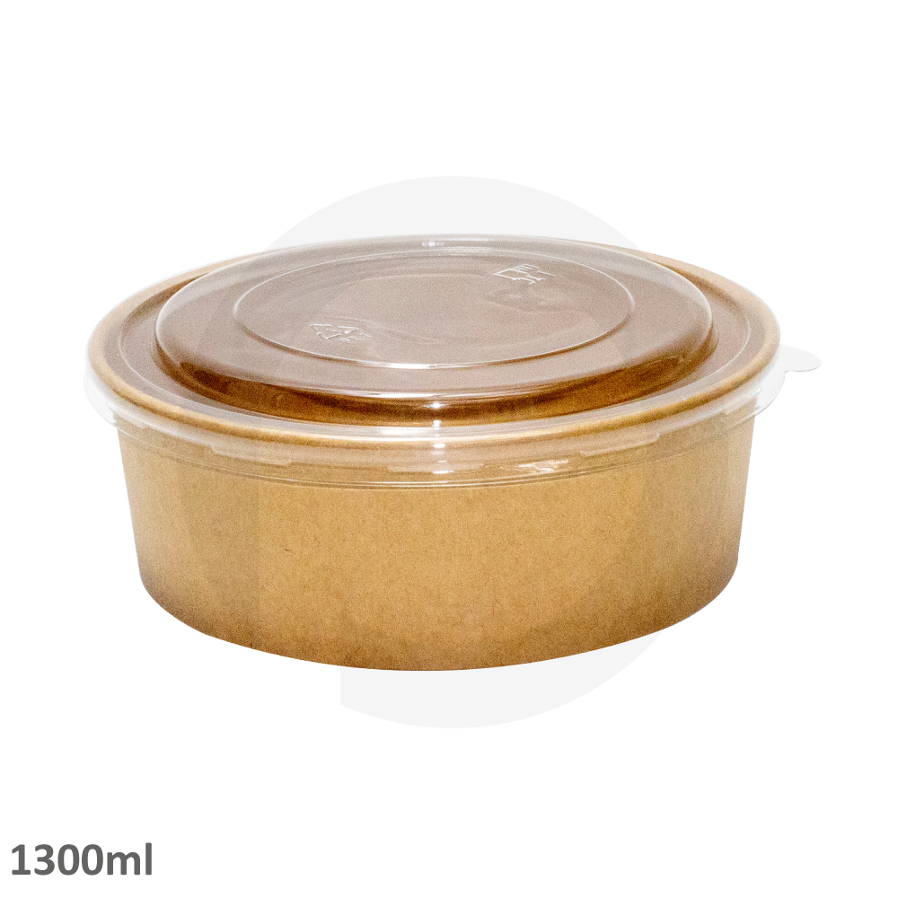 1300ml Kraft Paper Salad Bowl 300/ctn
