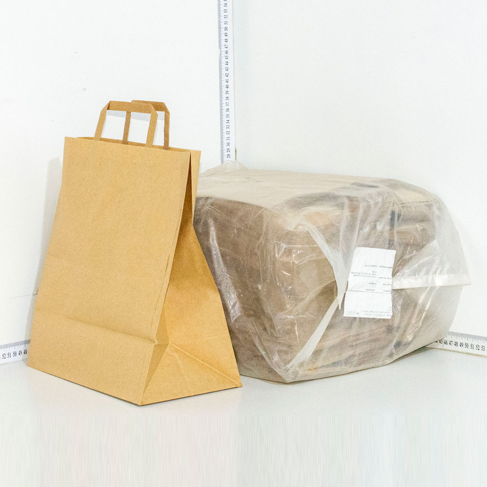 #25 Kraft Paper Bag Flat Handle 32×17×35Hcm 10kg