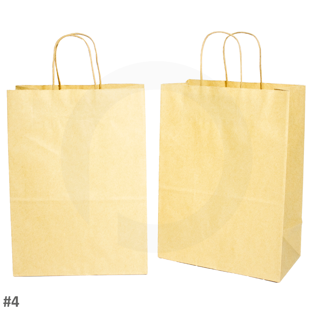 #4 Kraft Paper Twisted Handle Bag 200/ctn
