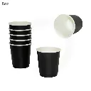 Black - 6oz Double Wall White Paper Cup 500/ctn