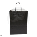 #4 Black - White Paper Twisted Handle Bag 200/ctn