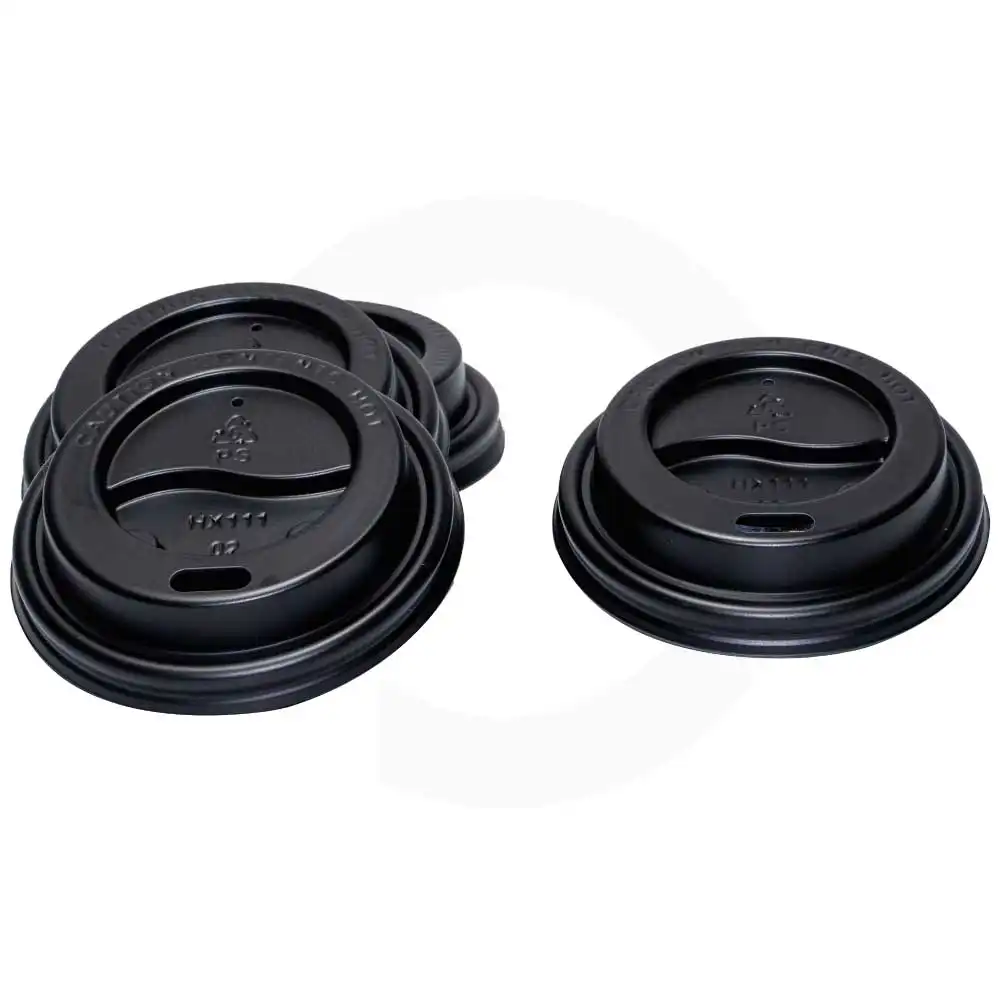 62mm PS Plastic Black No Cap Lid 500/ctn