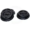 62mm PS Plastic Black No Cap Lid 500/ctn
