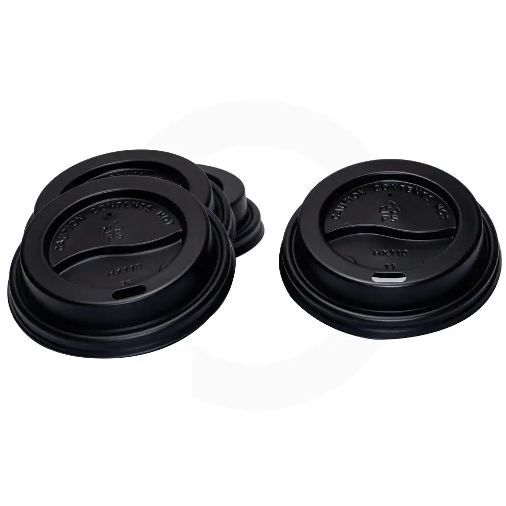 73mm PS Plastic Black No Cap Lid 500/ctn