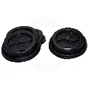 73mm PS Plastic Black No Cap Lid 500/ctn