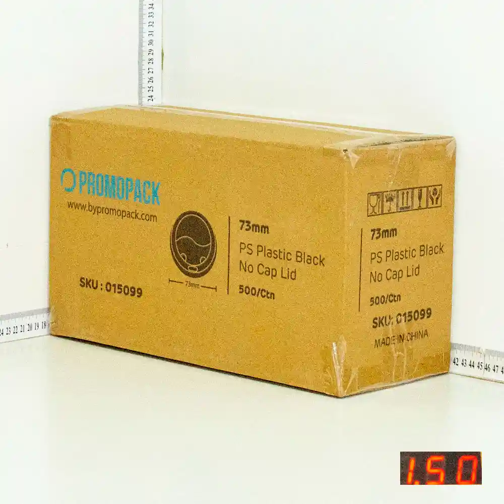 73mm PS Plastic Black No Cap Lid 500/ctn