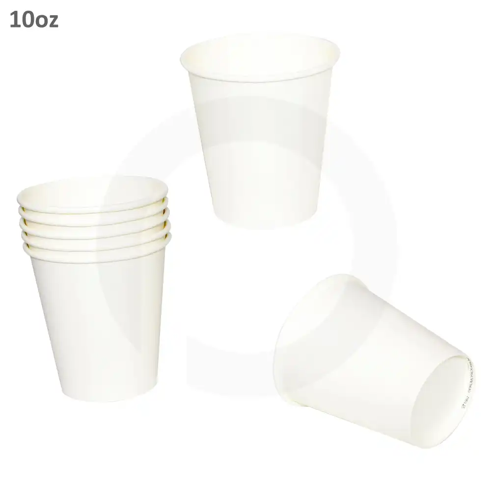 10oz Single Wall White Paper Cup 500/ctn