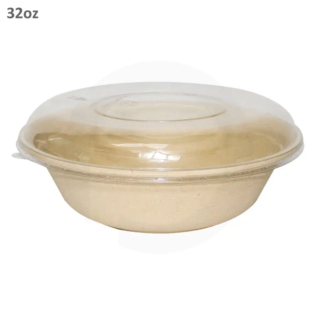 32oz Bagasse Sugarcane Round Bowl 300/ctn