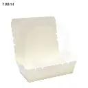 700ml White Paper Lunch Box 200/ctn