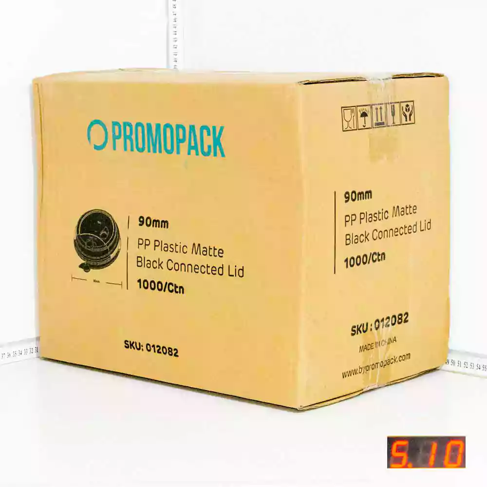 90mm PP Plastic Matte Black Lid Connected 1000/ctn