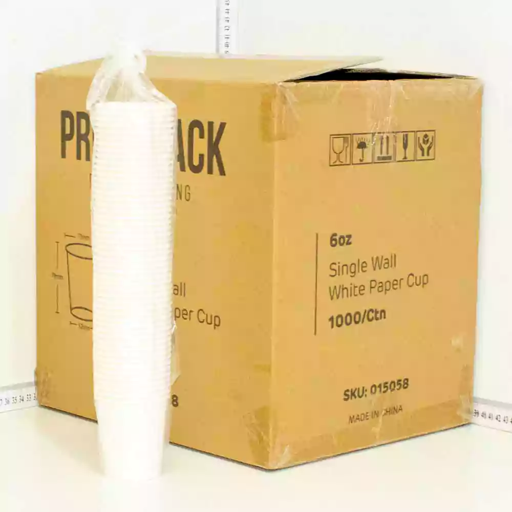 6oz Single Wall White Paper Cup 1000/ctn
