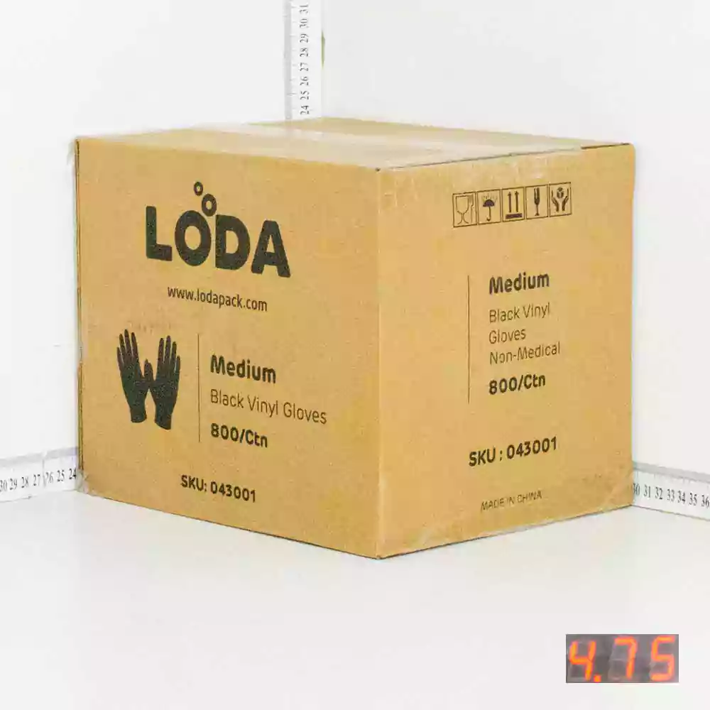 Medium Black Vinyl Gloves 800/ctn