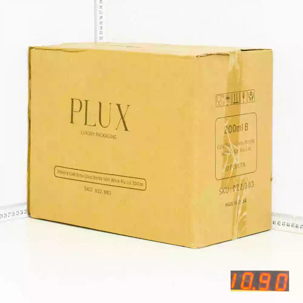 200ml B Cold Brew Glass Bottle Black Alu Cap 50/ctn