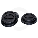 62mm PS Plastic Shiny Black Lid No Cap 1000/ctn