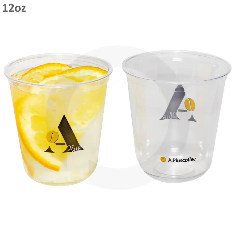 A+ Coffee - 12oz PET Plastic U Shape Cup 1000/ctn
