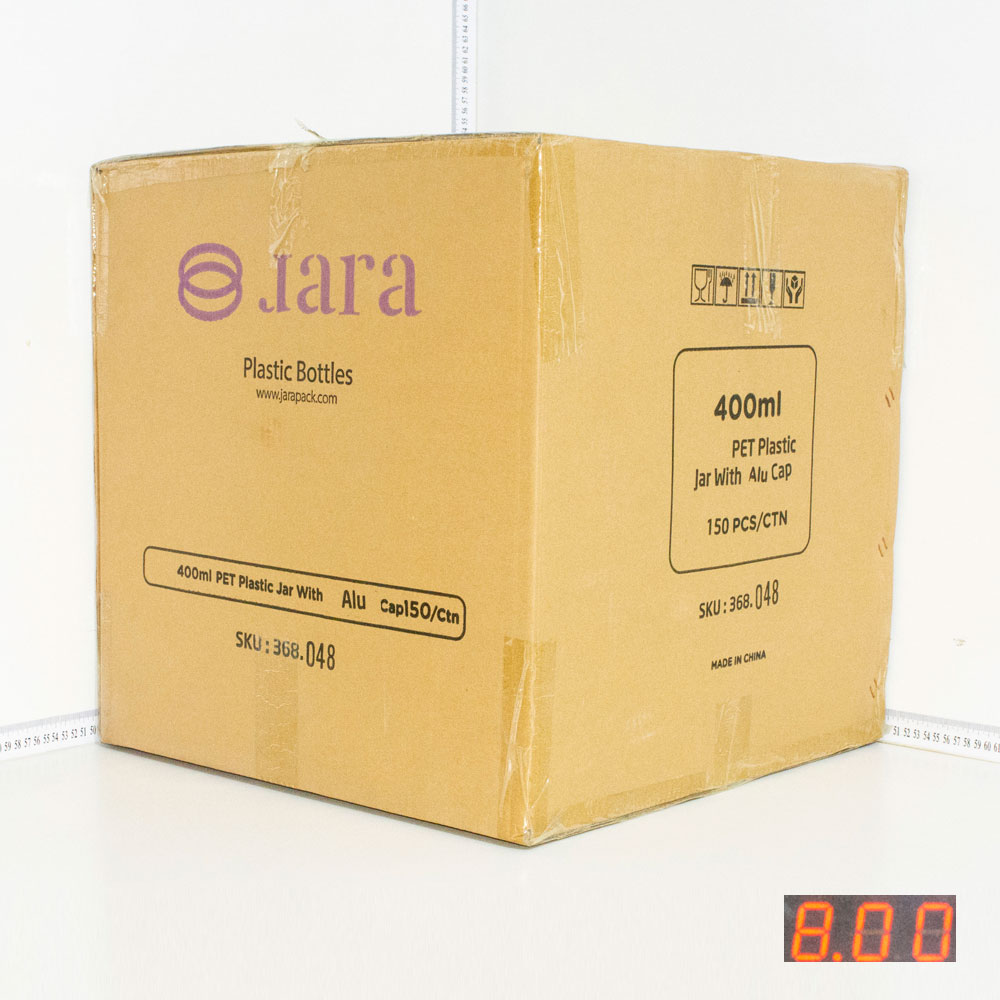 400ml/90mm PET Plastic Jar with Alu Cap 150/ctn