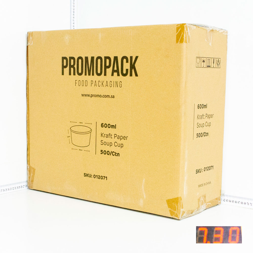 600ml Kraft Paper Soup Cup 500/ctn