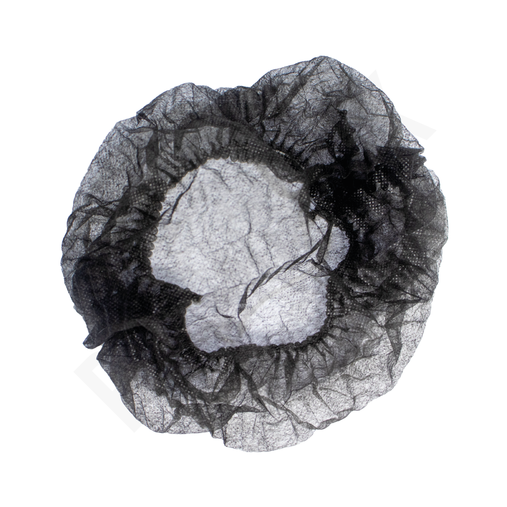 Black Single Elastic Non-Woven Hair Cap 1000/ctn