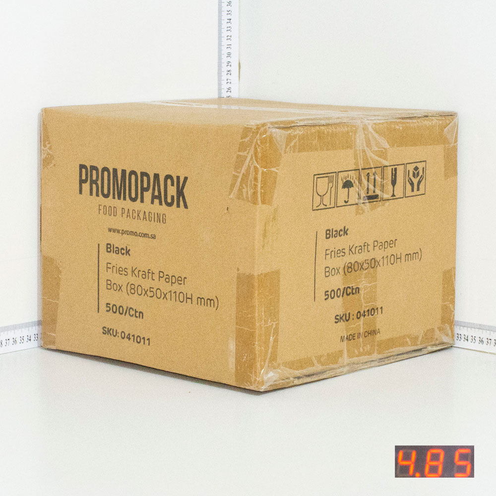 Black - Kraft Paper Fries Box 500/ctn