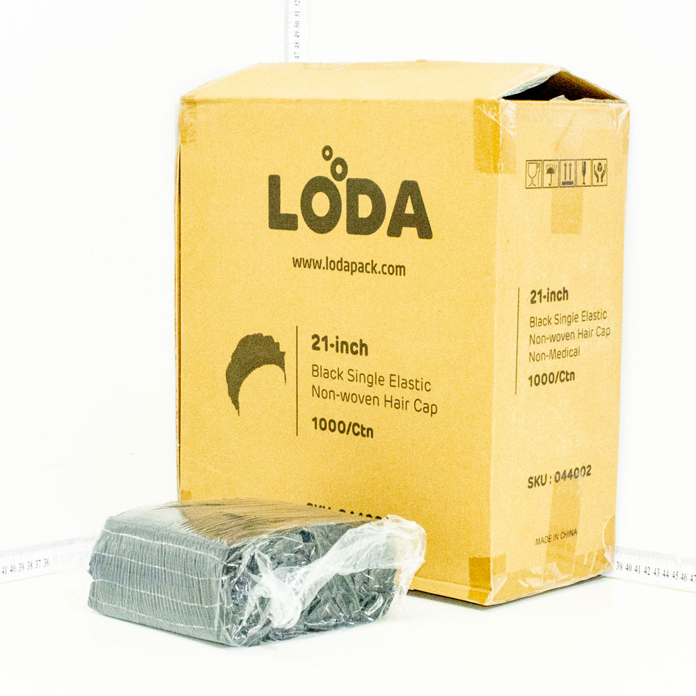 Black Single Elastic Non-Woven Hair Cap 1000/ctn