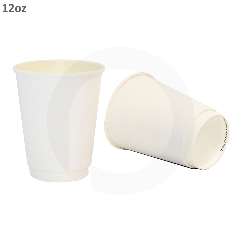 12oz Double Wall White Paper Cup 500/ctn