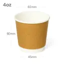 4oz Double Wall White Kraft Paper Cup 500/ctn