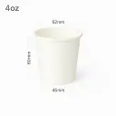 4oz Single Wall White Paper Cup 1000/ctn