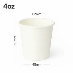[015017] 4oz Single Wall White Paper Cup 1000/ctn
