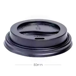 [015009] 80mm PS Plastic Black No Cap Lid 1000/ctn