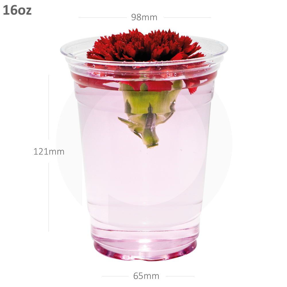 16oz/98mm PET Plastic Cold Beverage Cup 1000/ctn