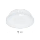 98mm Clear PET Plastic X Hole Dome Lid 1000/ctn