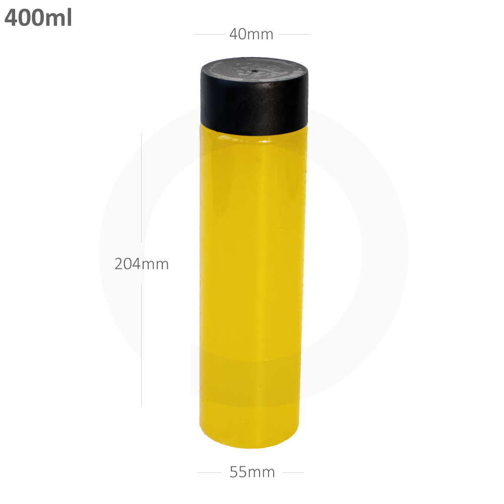 400ml PET Plastic Bottle with Black PP Cap 100/ctn