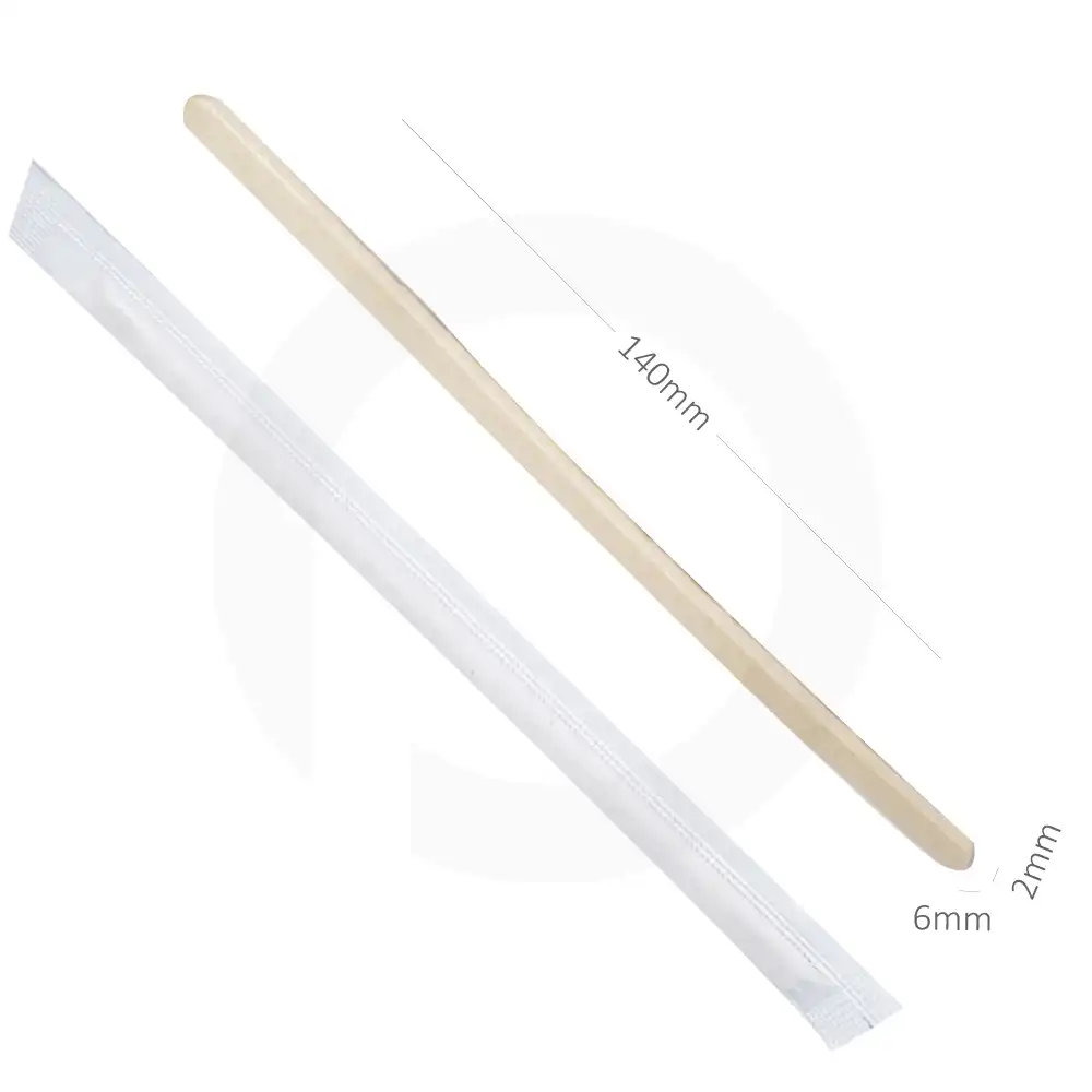 140mm Wooden Coffee Stirrer Paper Wrap 2000/ctn