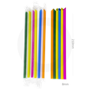 مزاز 8×210مم بلاستيك الوان بغلاف بلاستيك شفاف 4000 حبة