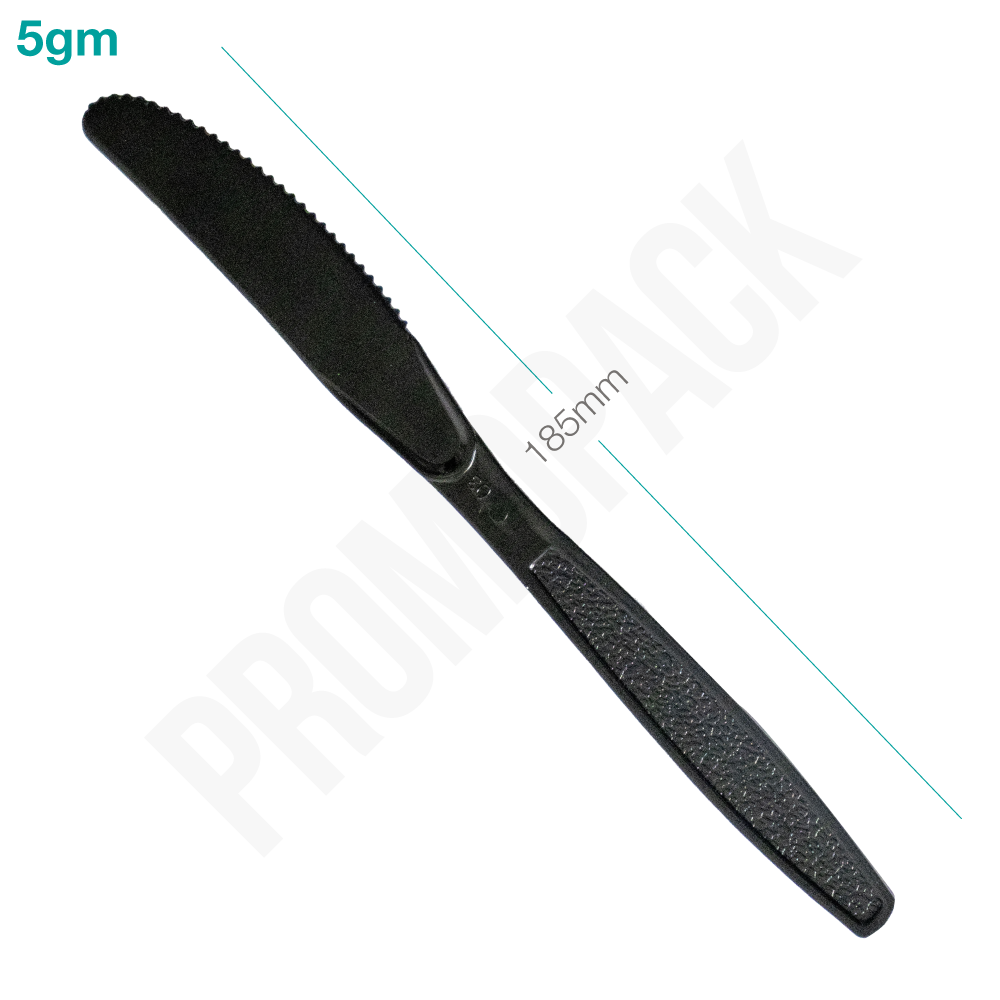 سكينة طعام بلاستيك اسود 1000 حبة