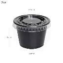 علبة صوص 2 اونص بلاستيك اسود بغطاء بلاستيك شفاف 2000 حبة