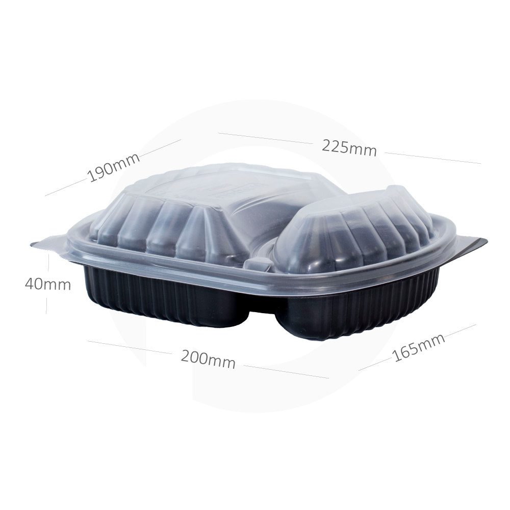 [353056] PP Plastic 2 Sections Rectangular Box 250/ctn