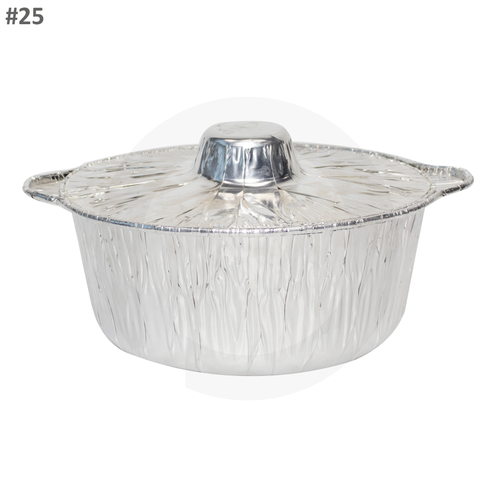 قدر المنيوم #1030 مع غطاء 150 حبة