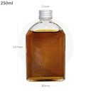 قارورة قهوة باردة 200 مل زجاج شفاف بغطاء الومنيوم 50 حبة