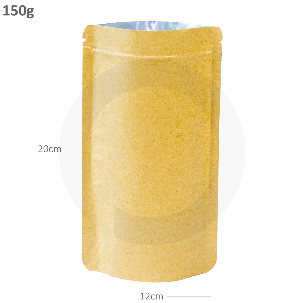 150g Kraft Stand Up Ziplock Bag 400/ctn