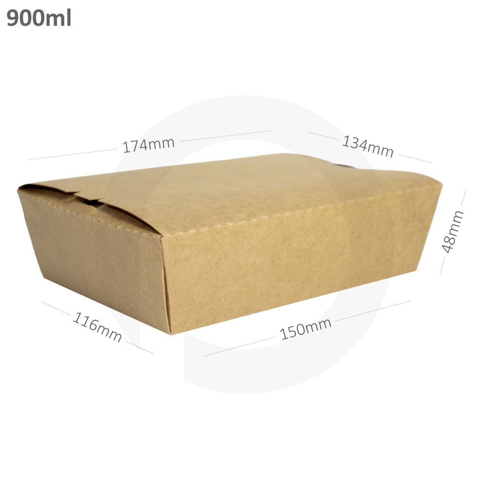 علبه طعام 900 مل ورق كرافت 200 حبة