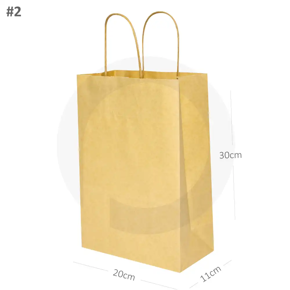 #2 Kraft Paper Twisted Handle Bag  200/ctn