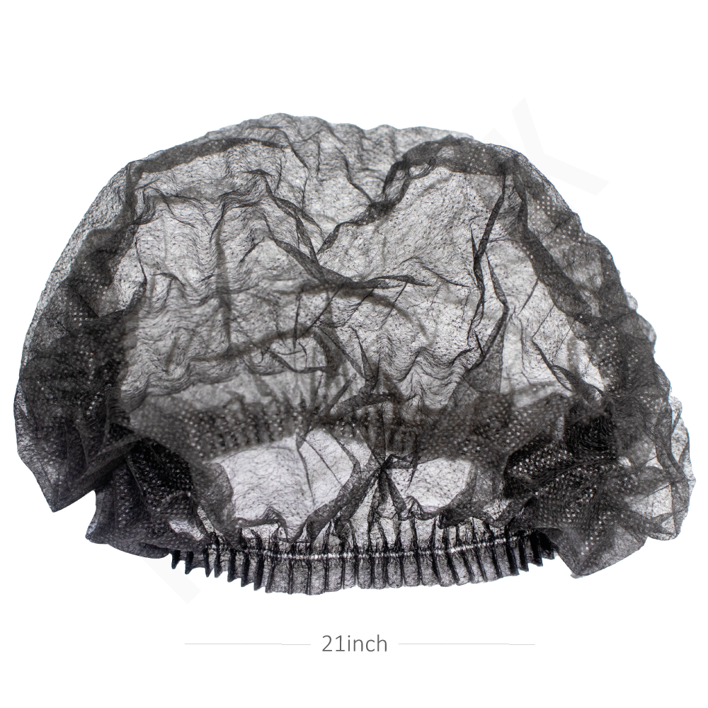 Black Single Elastic Non-Woven Hair Cap 1000/ctn