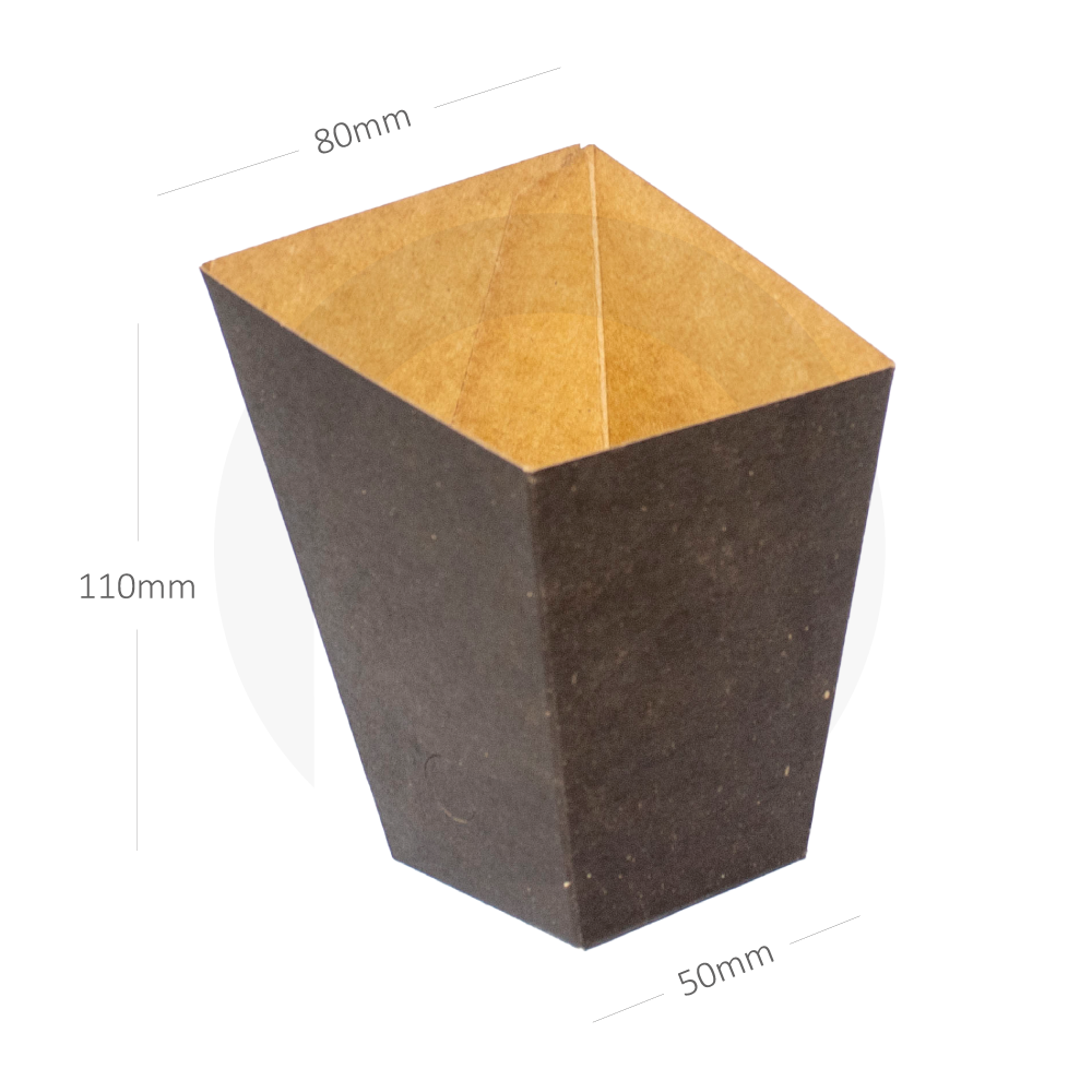 Black - Kraft Paper Fries Box 500/ctn