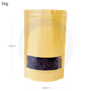 كيس قهوة 1000 جرام كرافت بنافذة 250 حبة