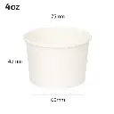 4oz White Paper Ice Cream Cup 1000/ctn
