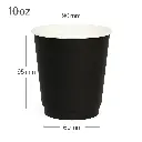 Black - 10oz Double Wall White Paper Cup 500/ctn