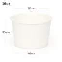 16oz White Paper Soup Cup 500/ctn