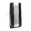 كيس #5 أسود ورق ابيض بنافذة بدون قاعدة 1000 حبة